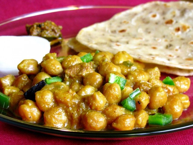 Chana with roti